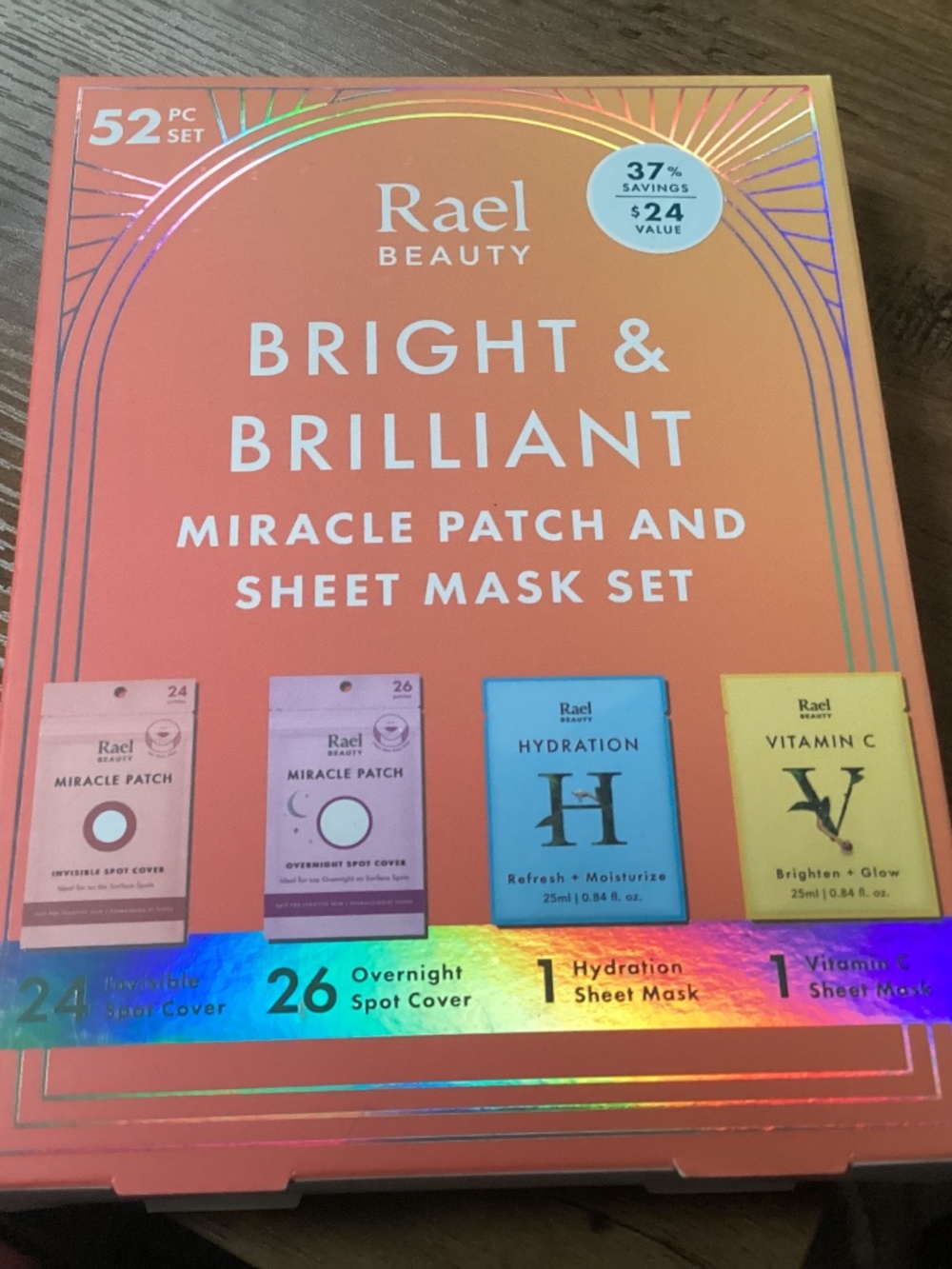 Rael Beauty Bright & Brilliant Miracle patch and Sheet mask set New